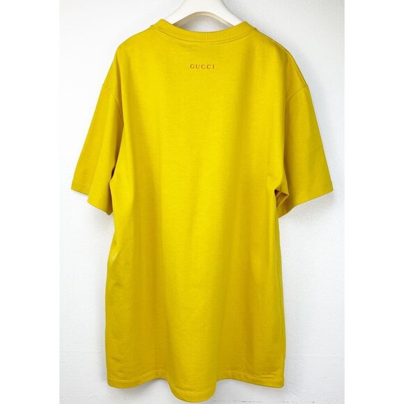 NWT Gucci anchor print oversized T-shirt In Yellow Size M - Picture 5 of 14